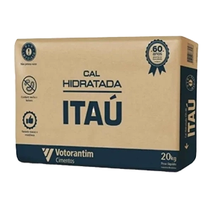 imagem de um saco de cal hidratada da marca Itaú, sem fundo